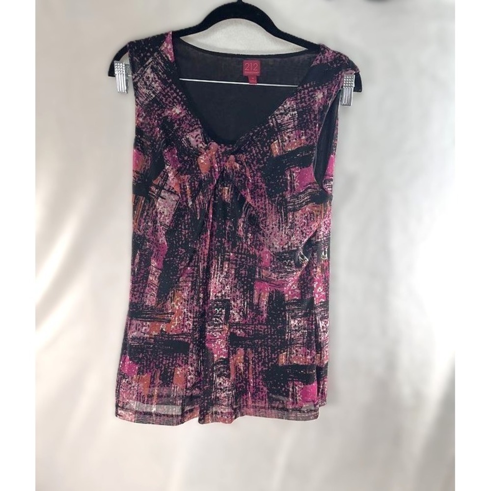 212 Collection Women's Casual Work Top Sleeveless Front Twist Vest Size Medium